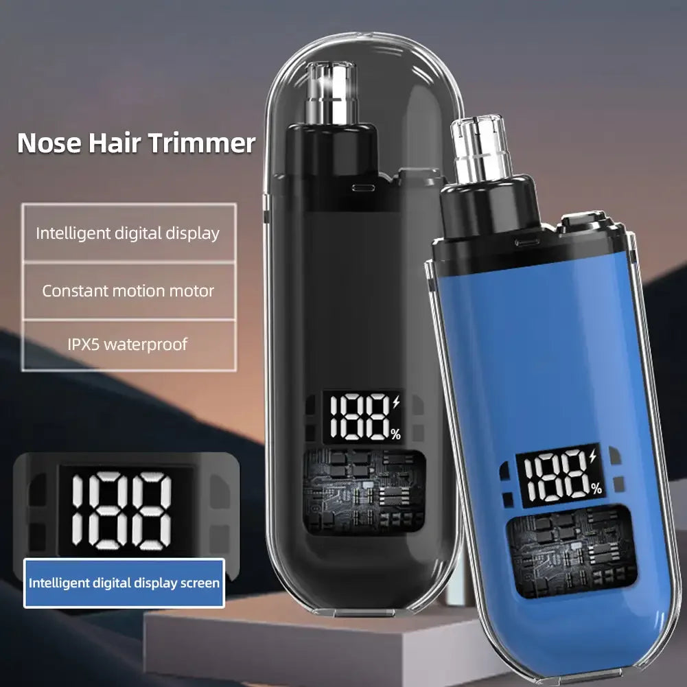 Portable Electric Nose Hair Trimmer – Type-C Charging, Rounded Blade, Men’s Mini Face Care Tool