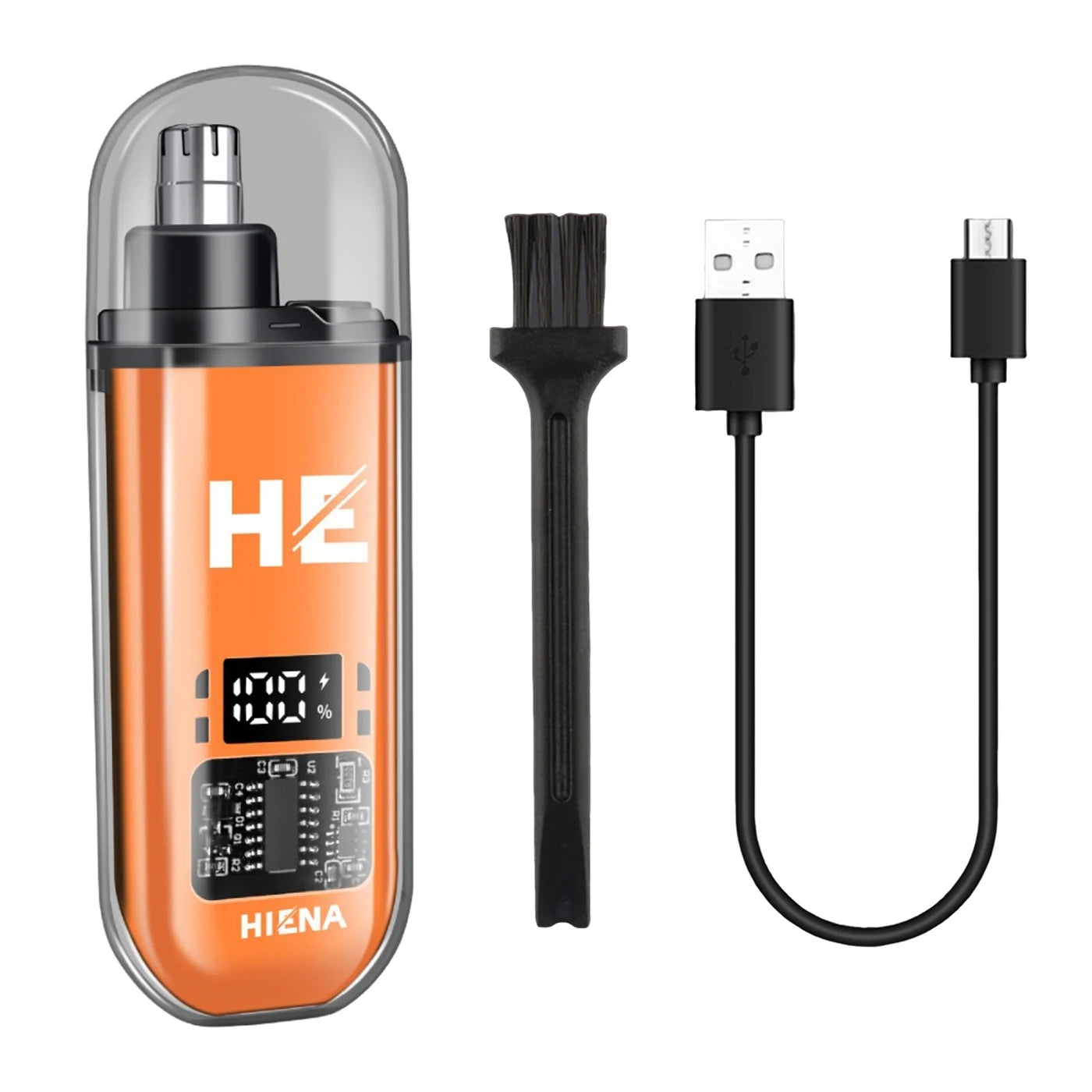 HIENA Mini Rechargeable Nose & Ear Hair Trimmer – Wet/Dry, Portable, Eyebrow Clipper