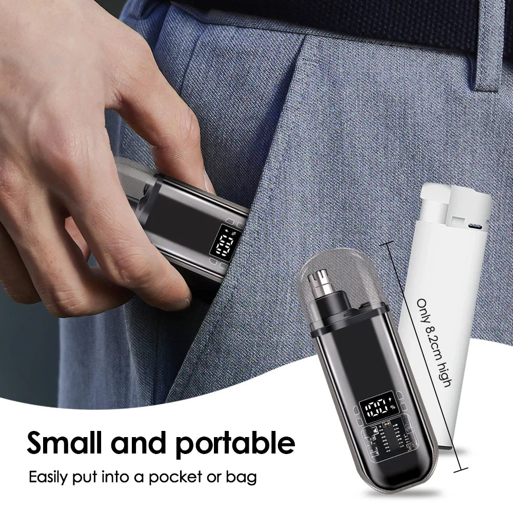 Rechargeable Electric Nose & Hair Trimmer – Multi-Function, Washable, Unisex