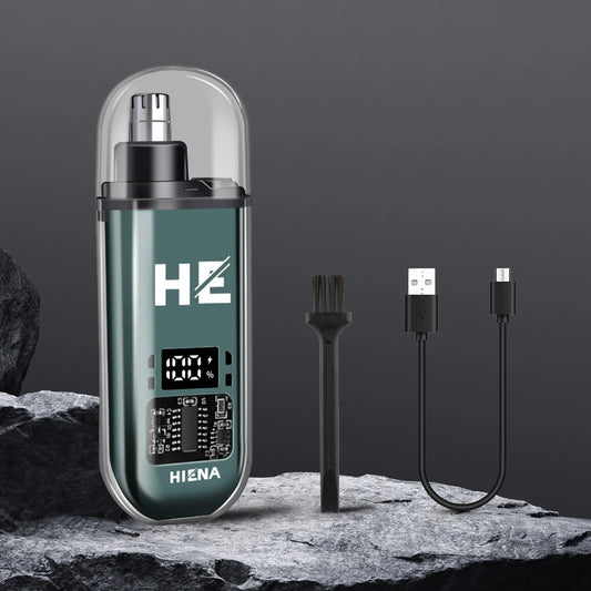 HIENA Mini Rechargeable Nose & Ear Hair Trimmer – Wet/Dry, Portable, Eyebrow Clipper