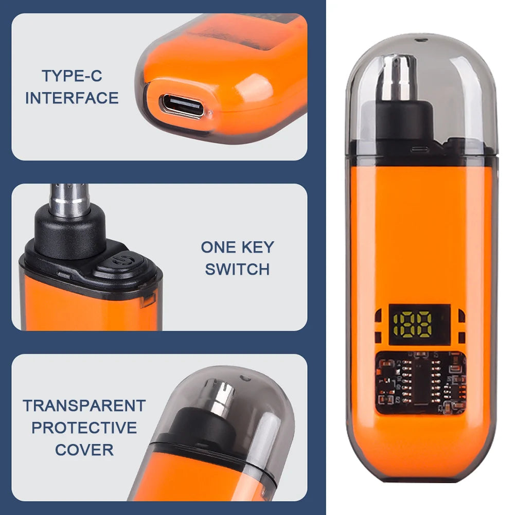 Rechargeable Nose & Hair Trimmer – Compact & Washable