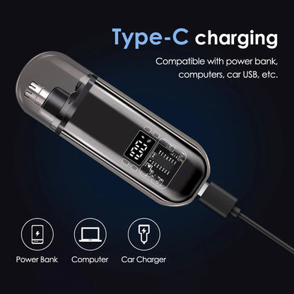 Rechargeable Electric Nose & Hair Trimmer – Multi-Function, Washable, Unisex