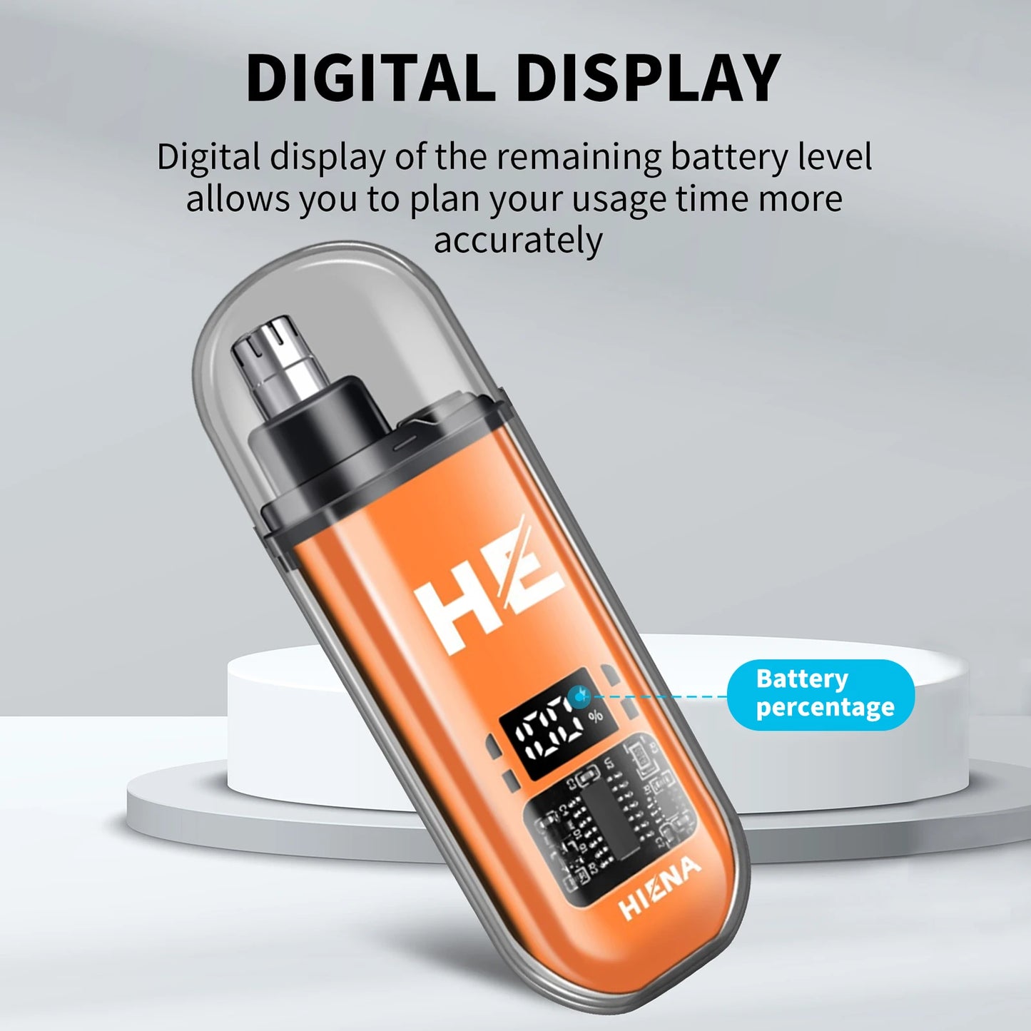 HIENA Mini Rechargeable Nose & Ear Hair Trimmer – Wet/Dry, Portable, Eyebrow Clipper