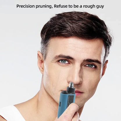 Portable Electric Nose Hair Trimmer – Type-C Charging, Rounded Blade, Men’s Mini Face Care Tool