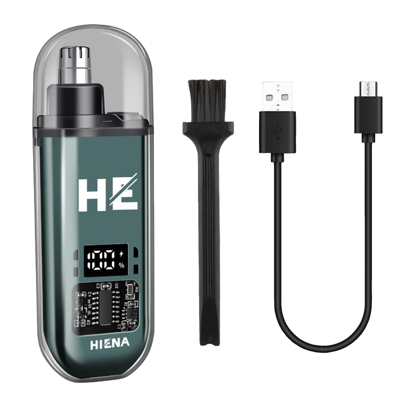 HIENA Mini Rechargeable Nose & Ear Hair Trimmer – Wet/Dry, Portable, Eyebrow Clipper