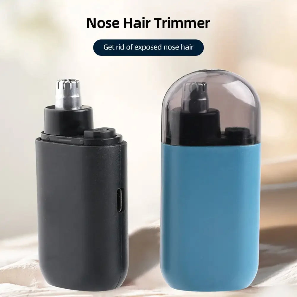 Portable Electric Nose Hair Trimmer – Type-C Charging, Rounded Blade, Men’s Mini Face Care Tool