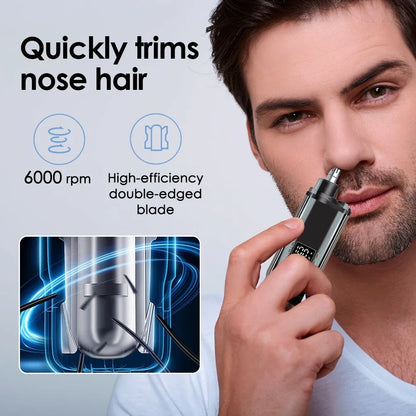 Rechargeable Electric Nose & Hair Trimmer – Multi-Function, Washable, Unisex